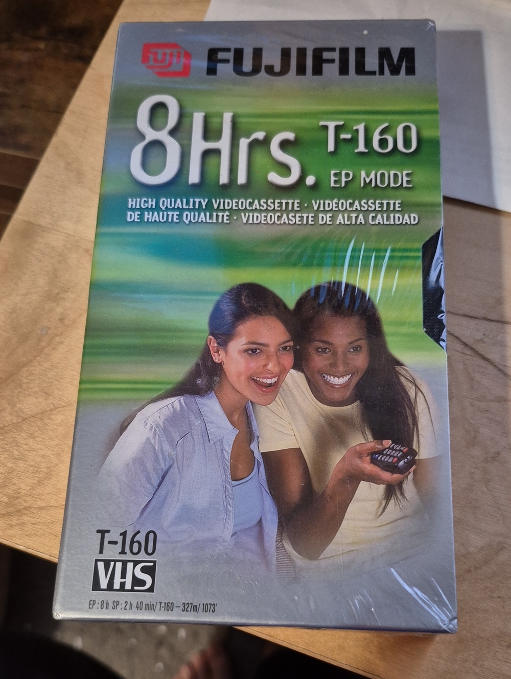 Fujifilm T-160 VHS Videocassette – Green/Blue Packaging
